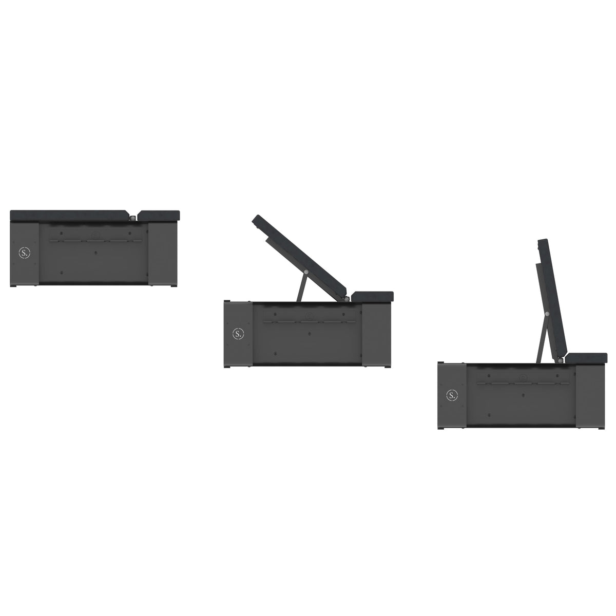 SOLO Signature bench adjustable backrest positions